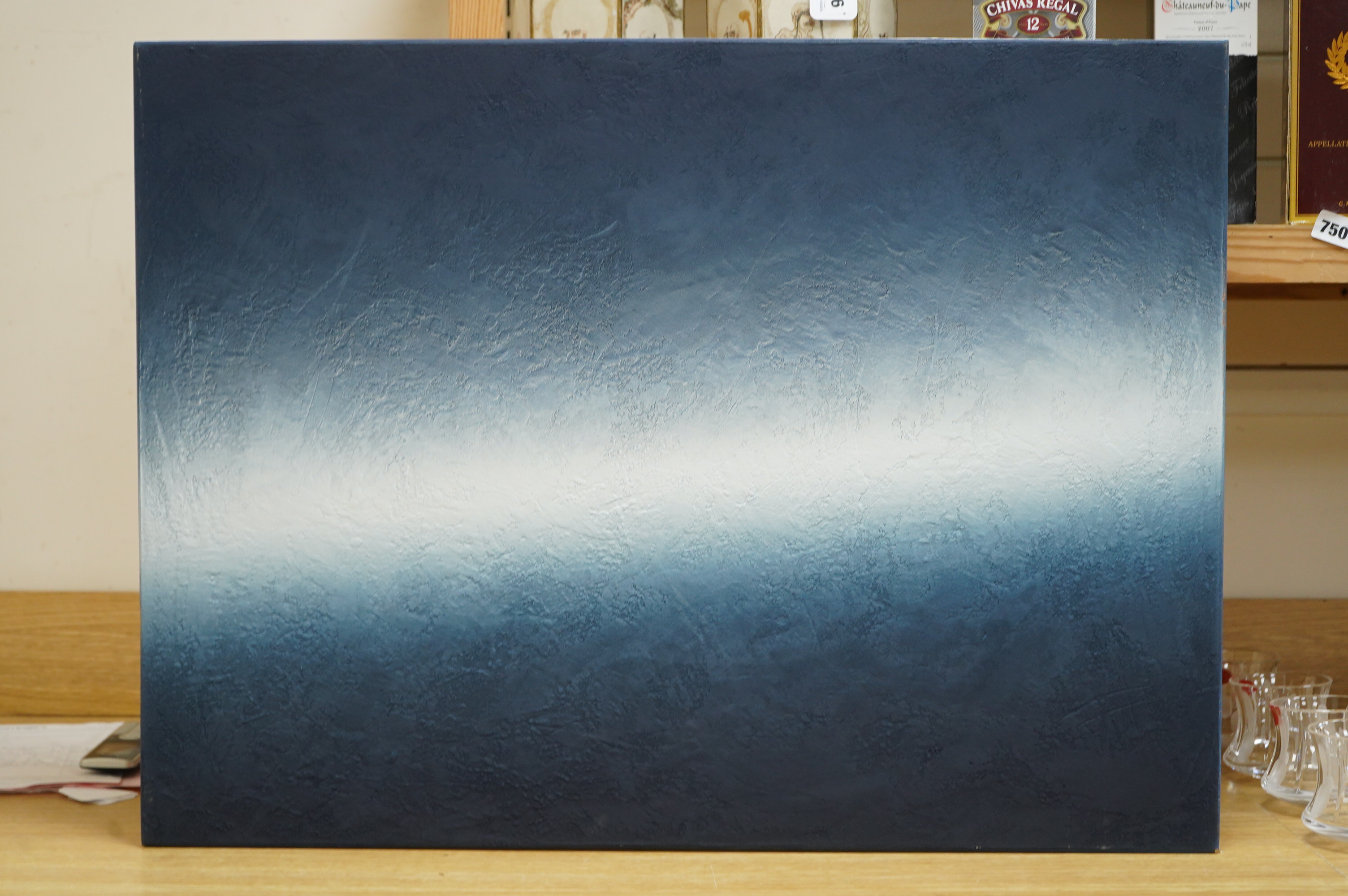 Mark Paul Perry (contemporary), ‘The Sacred Silence’, signed and dated October 2009 verso, abstract oil on canvas, unframed, 60 x 80cm